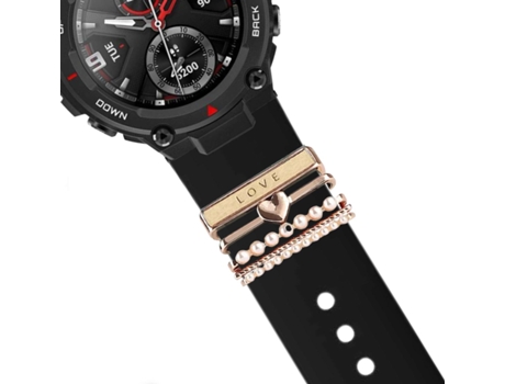 Correa Amazfit T-Rex Pro Pulsera con Adorno Love Negro