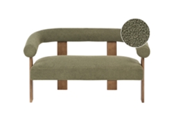 Sofá Beliani Ilbro de 2 Plazas Bouclé Verde 138x68x76