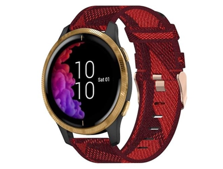 Correa para reloj Garmin Venu de nailon rojo de 20 mm VENISYMLIS