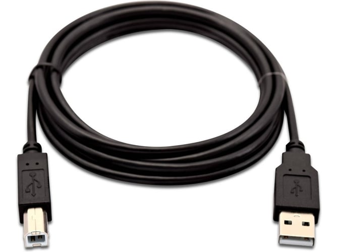 Cable USB V7 (USB - USB - 2 m - Negro)
