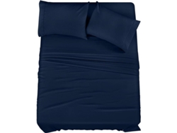 2026-sábanas De Cama Queen - 4 Piezas - Microfibra Cepillada - Resistente Al Encogimiento Y Decoloración - Fácil Cuidado (azul Marino)