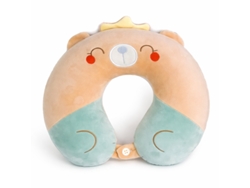 Almofada De Viagem Infantil - Urso Bk A052 Bege + Azul-esverdeado