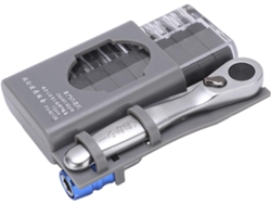Juego De Mini Llaves De Carraca Fo 9212b, Llave Portátil Práctica Para Coches, Color Gris.