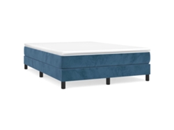 Maison Exclusive - Estructura De Cama Con Somier Terciopelo Azul Oscuro 140x200cm