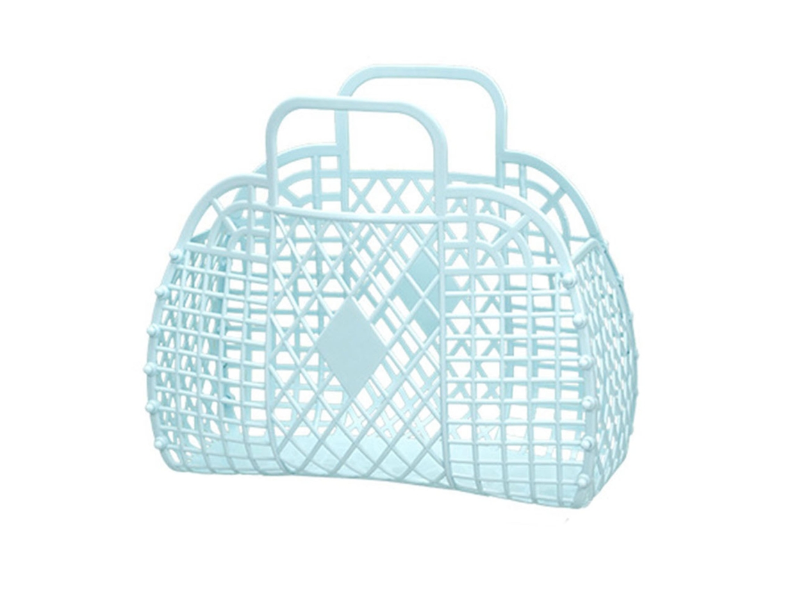 RNEMITERY Canasta de gelatina elegante, material plástico duradero y plegable y ensamblado para llevar para juguetes, accesorios, otros artículos-regalo perfect