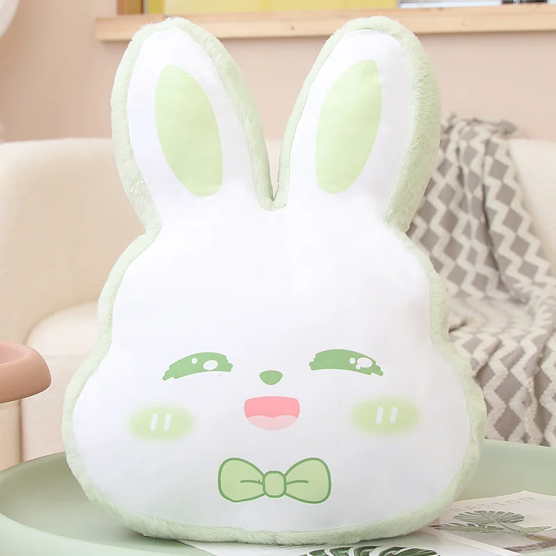 Cojín/almohadón Decorativo Con Estampado De Conejo Adulto (verde, 50 Cm De Alto, 40 Cm De Ancho)