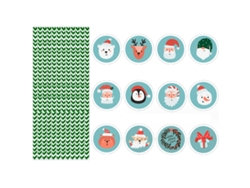 24 pajitas de papel desechables para fiesta de Navidad RNEMITERY
