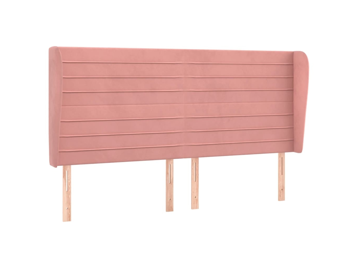 Maison Exclusive - Cabecero Con Orejas De Terciopelo Rosa 183x23x118/128 Cm