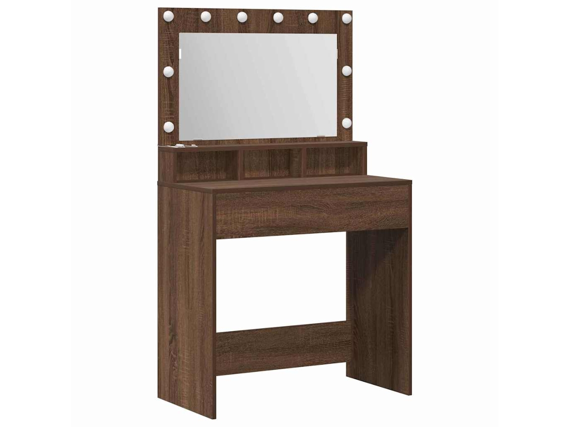 Maison Exclusive - Mesa Tocador Con Estante Roble Marrón 75,5 X 41 X 135 Cm