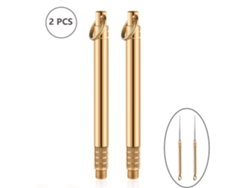 2 Palillos De Dientes Portátiles Con Soporte Reutilizable Para Picnics, Acampadas Y Uso Al Aire Libre.
