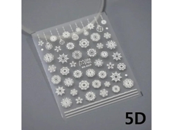 Pegatinas De Uñas Láser 3d Con Diseño De Copo De Nieve Navideño De Invierno, Diamantes De Imitación Y Purpurina, Calcomanías Autoadhesivas 5d Para Manicura.
