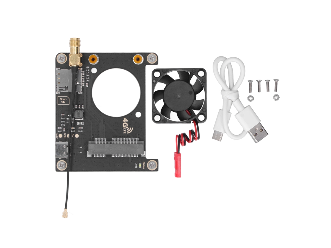 Placa De Expansión Hat Con Disipador Para Raspberry Pi 4b 3b 2b Zero - 4g 3g Lte