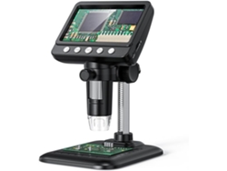 Microscopio Usb Lcd De 4,3 Pulgadas Con Lupa De 1080p Y 8 Luces Led Para Adultos Y Niños.