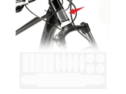 Kit de pegatinas protectoras transparentes para cuadro de bicicleta, 9 x 23 cm, 0,3 mm de grosor, 4r Quattroerre.it