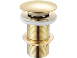 Desagüe De Fregadero Con Orificio De Desbordamiento, Tapón De Resorte Dividido, Latón, Cromo Dorado