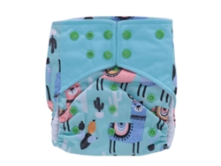 Cambiador De Tela Lavable Y Reutilizable Para Bebés, Con Tamaño Ajustable Y Estampado De Alpaca.