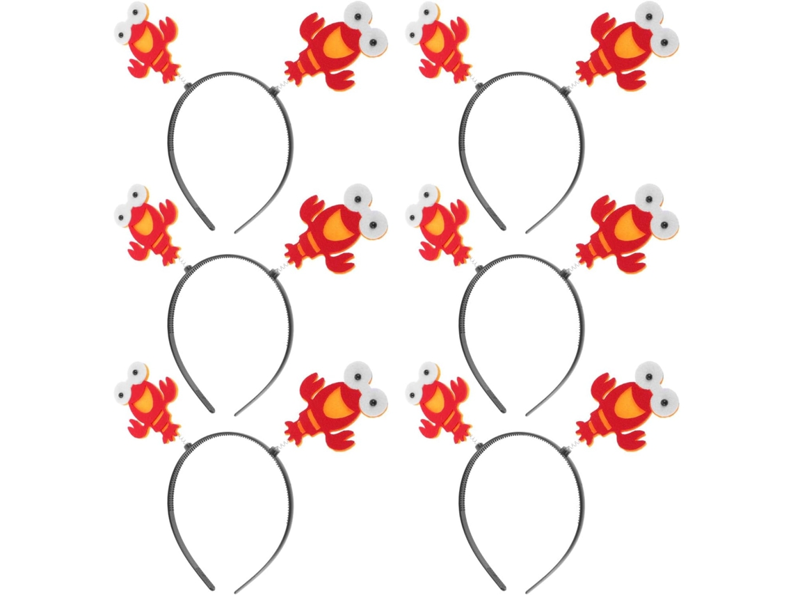 Nuobesty Set De 8 Diademas De Langosta Rojas Suaves, Accesorios Para El Cabello De Cosplay