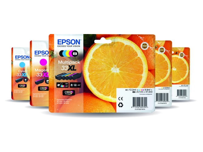Pack ahorro cartuchos de tinta original EPSON, 33, Naranjas, C13T33574020, T3357