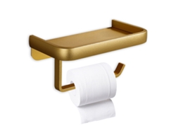 Portarrollos de papel higiénico para el hogar - Aluminio montado en la pared con soporte para teléfono JEIIBRZUI