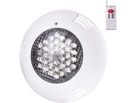 Foco de Piscina LED 36W RGB con Mando Distancia 295mm 30,000H Montaje superficie [WR-295-2AS-36W-RGB] GREENICE
