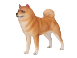 Ats-figura De Perro Lifelike De Plástico No Tóxico Juguete Niño Modelo Animal Decoración Dormitorio Estudio Pl127 971 Amarillo
