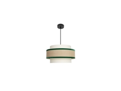 Lámpara colgante Cornalina, Ø40cm, Altura regulable, 1xe27, Beige y Verde Fabrilamp (bombilla no incluida)