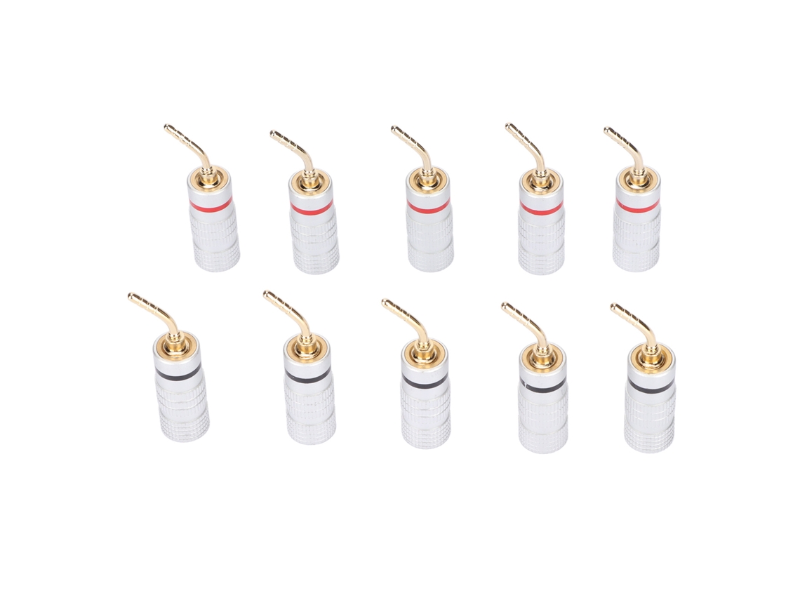 Conectores de cable para altavoz (conectividad profesional, chapado en oro de 24 k)