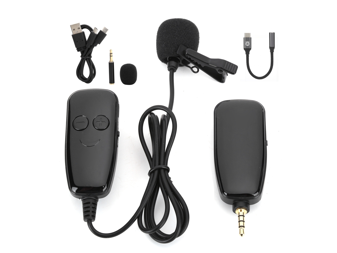 Micrófono Inalámbrico Uhf Lavalier Para Grabación De Vlogs, Entrevistas En Vivo Y Youtube