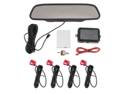 Sistema De Radar De Marcha Atrás Con 4 Sensores, Led, Luz De Alerta Sonora Para Coche, Suv, Camión, Detección De 0,3 A 2,0 M, Rojo.