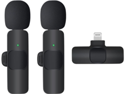 Micrófonos De Solapa Inalámbricos Chrui Para 2.4 G Con Retardo Ultrabajo (para Iphone 14 Y Modelos Anteriores)