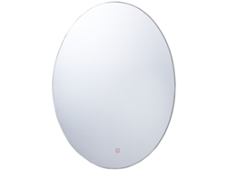 Espejo de pared LED BELIANI Mazille de Vidrio Plateado 60x3x80