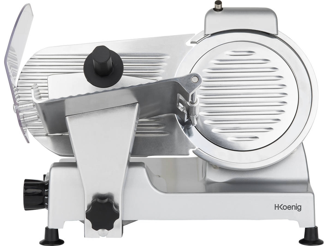 Cortafiambres H.KOENIG MSX220, Cuchilla Italiana 22 cm, Grosor Ajustable 0-12 mm, Motor 240 W, 282 rpm
