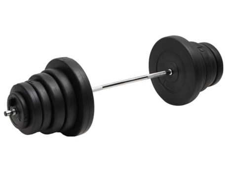 vidaXL Mancuerna con discos 90 kg