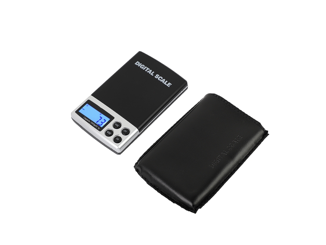 Báscula digital electrónica 500g/0,01g con pantalla LCD, portátil para joyería, té y medicamentos.