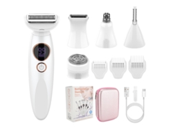 Aparelho de Depilação 5 em 1 2026 para Mulheres, Barbeador Facial, Aparador de Sobrancelhas, Resistente à Água IPX7 com Estojo de Armazenamento em EVA