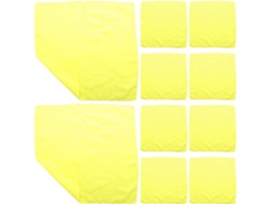 Paquete De 12 Bufandas Cuadradas De Poliéster Amarillo, Ligeras, De Secado Rápido, Ideales Para Actividades Al Aire Libre Y Aventuras.
