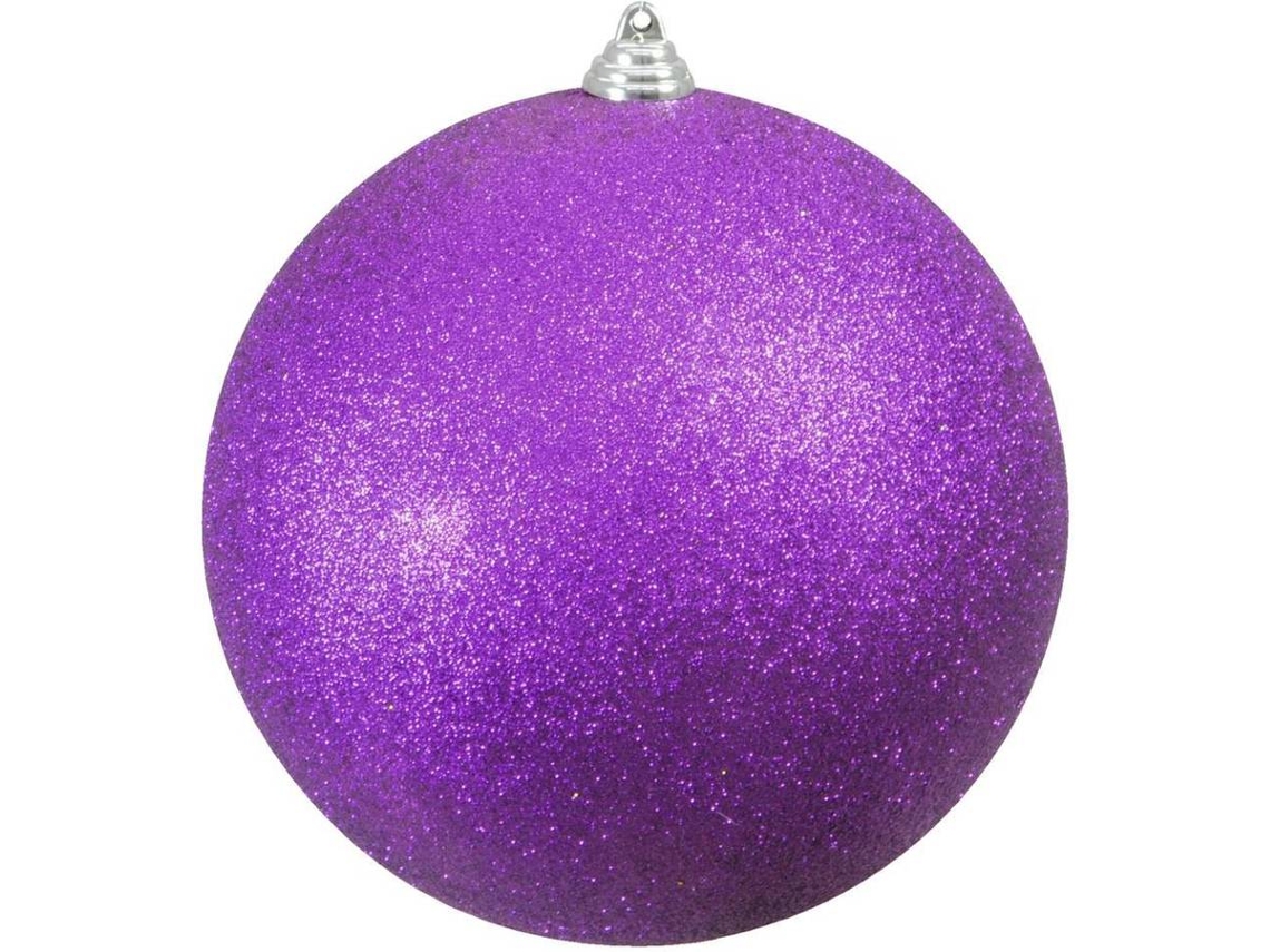 Bola de Navidad EUROPALMS Glitter (Morado - 20 cm)