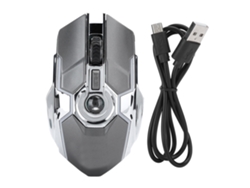 Ratón Para Juegos Inalámbrico T30 Con Carga 2.4g, Iluminación Rgb, Ajustable, 2400 Dpi, Gris Hierro.