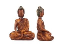 Estatua De Buda Zen Para Meditación, Resina, Para Atraer La Buena Suerte Y La Riqueza, Decoración De Oficina, 12,2 X 8,5 X 6,2 Cm, Bs107f