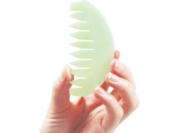 Peine De Masaje De Jade Natural, Antiestático, De Dientes Anchos Para Cabello Y Barba Bhp