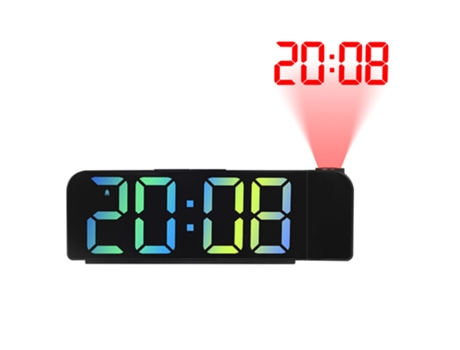 Reloj despertador digital Reloj despertador de proyección simple Reloj electrónico con pantalla de fuente grande LED