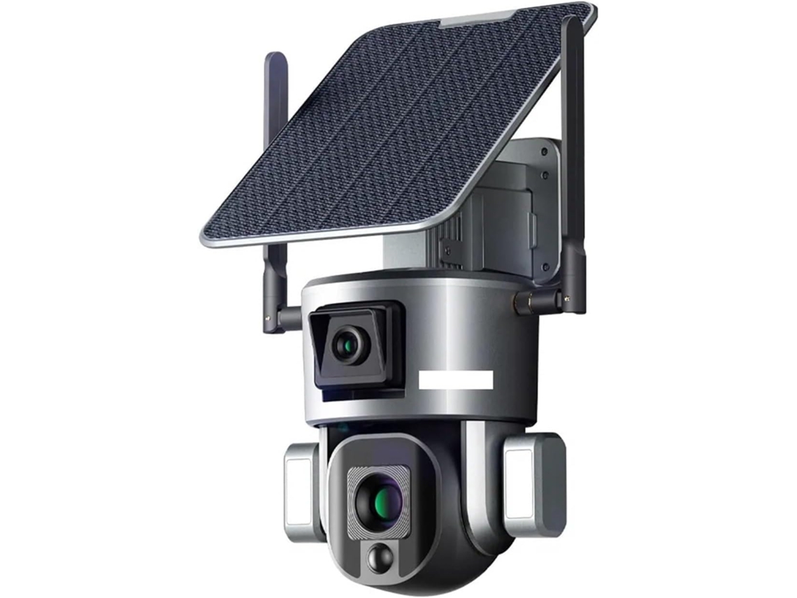 Cámara De Seguridad Doméstica 4k De 8 Mp Hd Con Doble Lente, 4g Y Alimentación Solar.