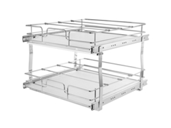 Organizador extraíble de 2 niveles Succebuy con alambre debajo del fregadero y cajón de 40 x 53 cm