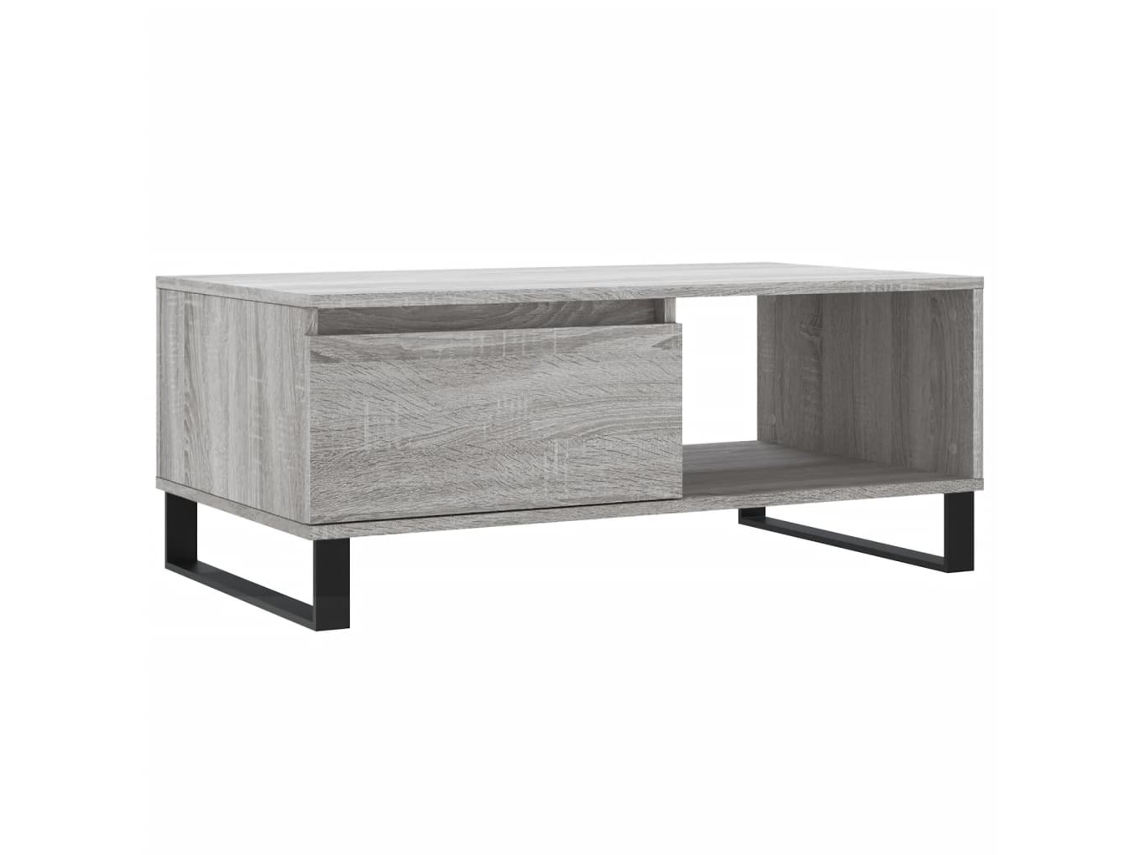 Maison Exclusive - Mesa De Centro Madera Contrachapada Gris Sonoma 90x50x36,5 Cm