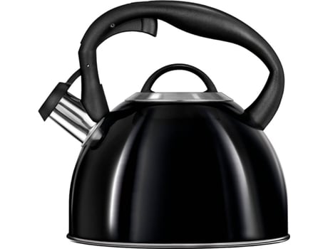 Hervidor de inducción, Hervidor SMILE con Silbato, Todos los fuegos, 3 L, Acero inoxidable Negro