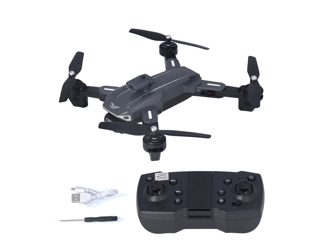 Dron Cuadricóptero Plegable De Control Remoto Con Cámara Dual 4k Y Sistema Para Evitar Obstáculos (para Mayores De 14 Años) - Negro - Tres Baterías