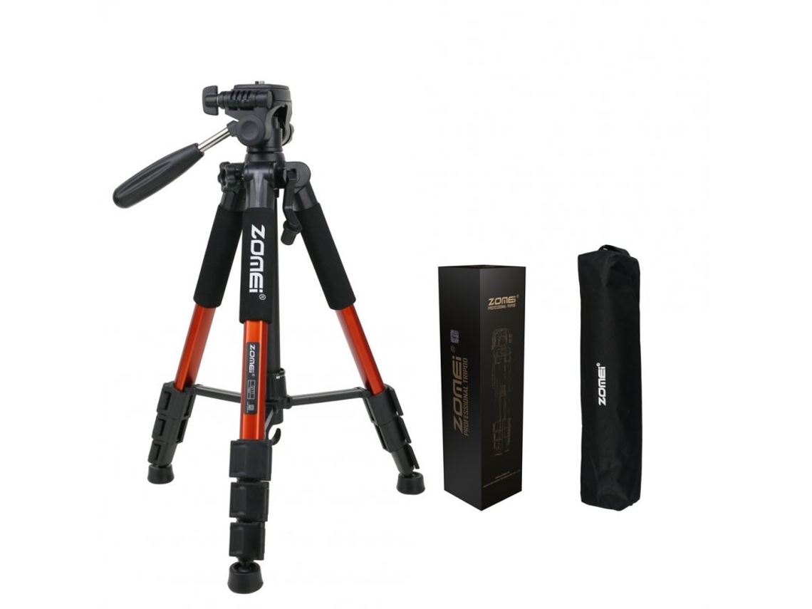 ZOMEI Q111 - Treppiede Per Fotocamera, In Lega Di Alluminio, Con Testa Girevole A 3 Vie, Piastra A Sgancio Rapido, Supporto Per Cellulare E Custodia - Foto 4