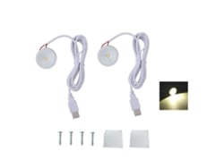 2026-2 Sets Mini Foco Led Usb 5v 1w Luz Cálida, Cable 1.3m, Iluminación Para Joyería, Vitrinas Y Entradas