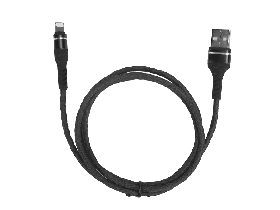 Cable De Datos Trenzado De Denim De Carga Rápida 3a, Multifunción Usb Para Ios