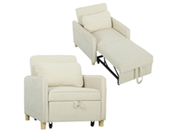 Sofá-cama 3 Em 1 74x85,5x82 Cm Bege